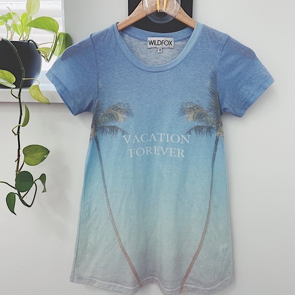 Wildfox Vacation Forever Classic Crew T-Shirt - Picture 2 of 5